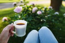 Coffee in garden