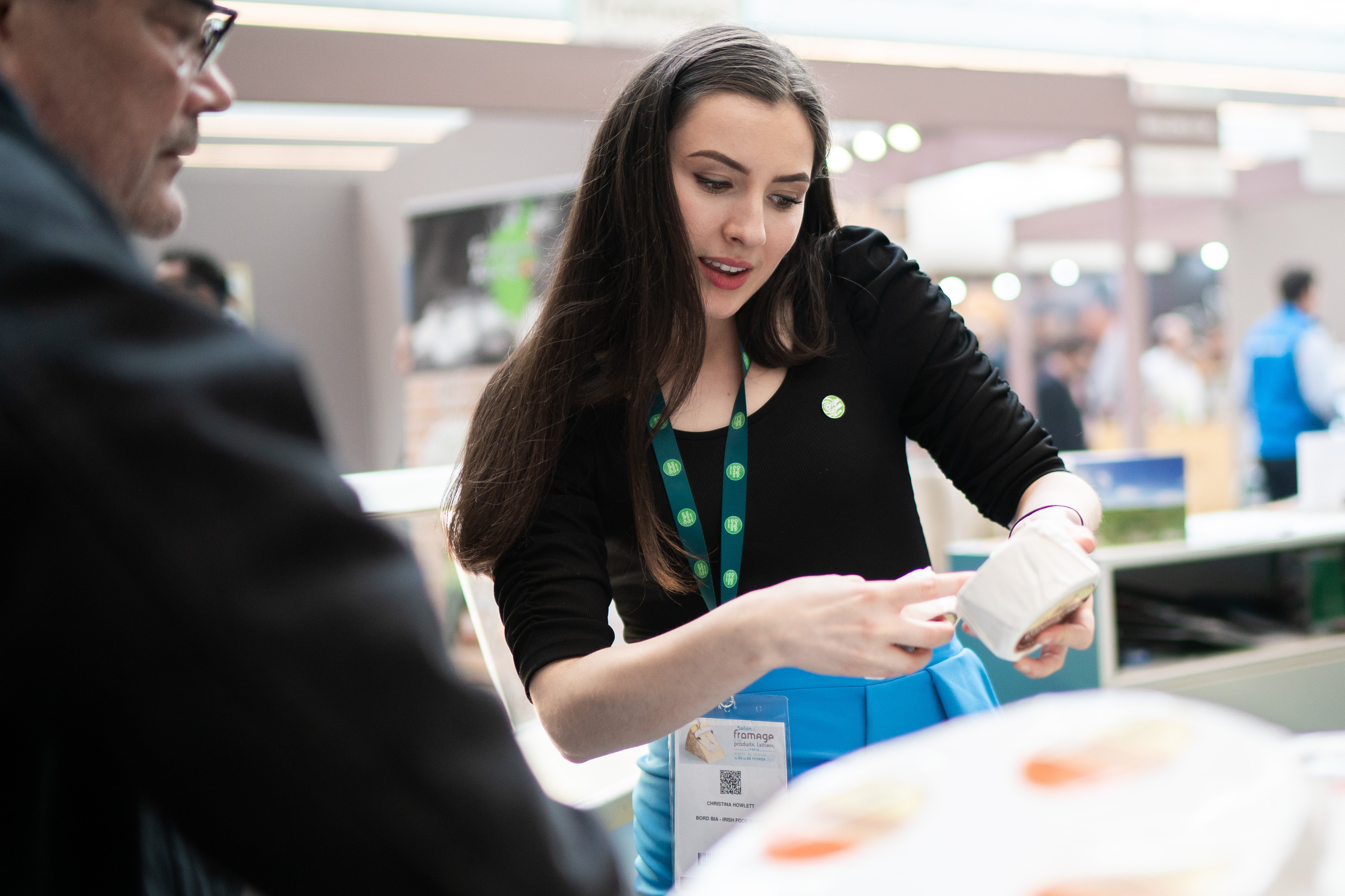 girl demonstrating product
