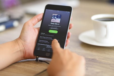 Image result for person listening to a music playlist