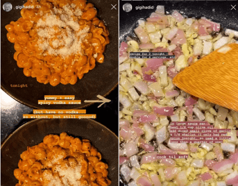 Viral recipe Gigi Hadid pasta