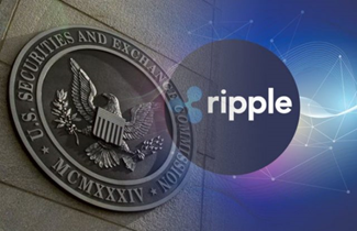 Image of Ripple logo juxtaposed with the SEC logo