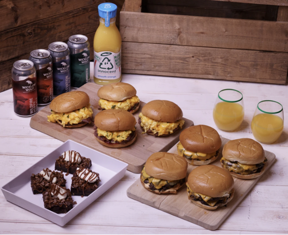 Diy burger kit from restaurant